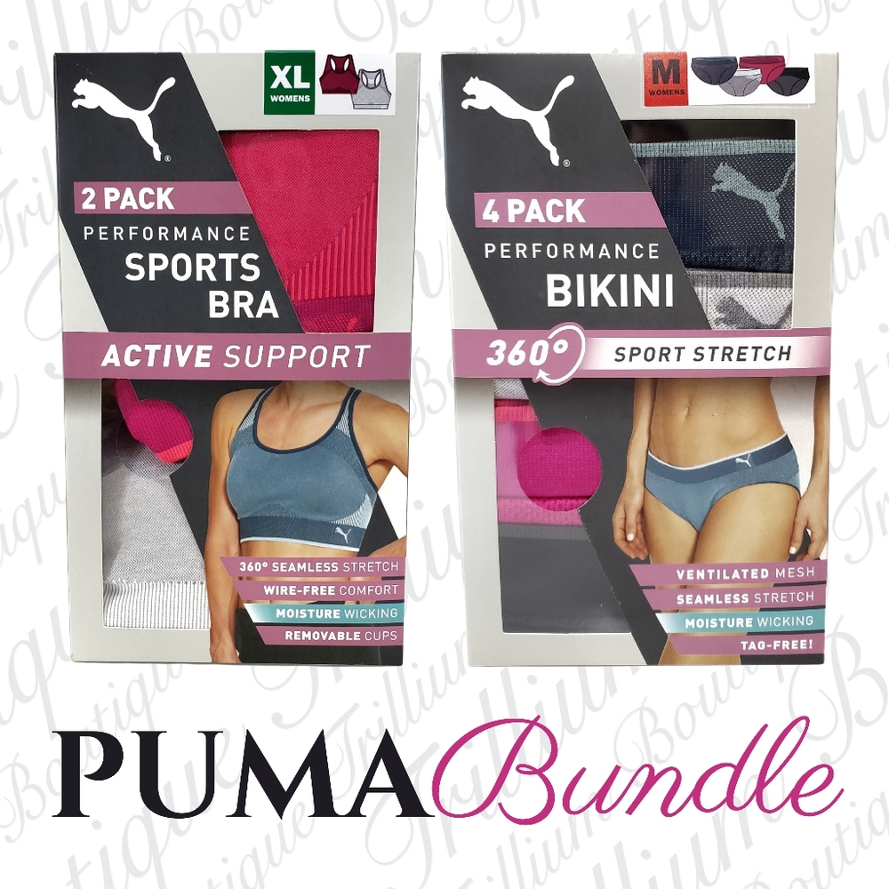 BUNDLE Puma Sports Bras & Bikini 360° Underwear